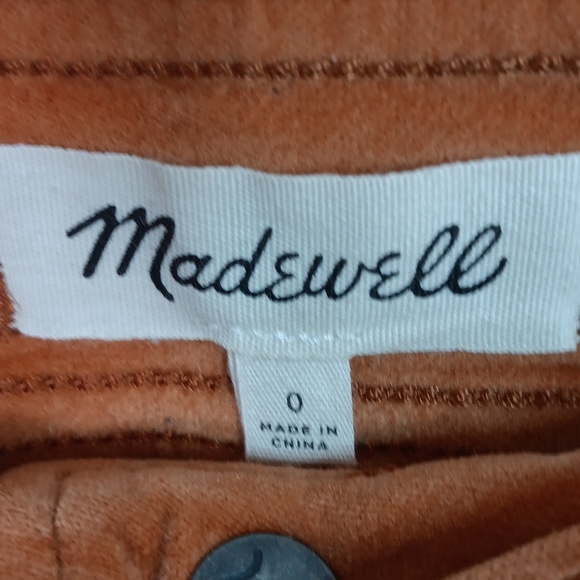 Madewell Velveteen A-Line Mini Skirt: Button-Front Edition Size 0 - Picture 3 of 8